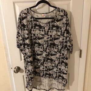 LuLaRoe short sleeve tunic with Evil Queen from Snow White